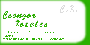 csongor koteles business card