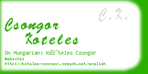 csongor koteles business card